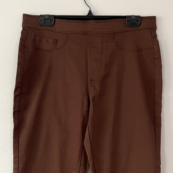 New Bellina Brown Stretch Pull On Skinny Jeans Jeggings Size 12 bin 1C - Picture 3 of 5